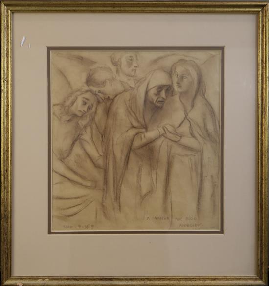 Giovanni Costetti (1874-1949) Figure studies largest 12 x 14.5in.